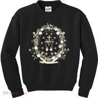 Marian Medal Virgin Mary Marian Cross Kids Sweatshirt thumb 0