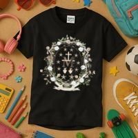 Marian Medal Virgin Mary Marian Cross Kids T-Shirt thumb 3