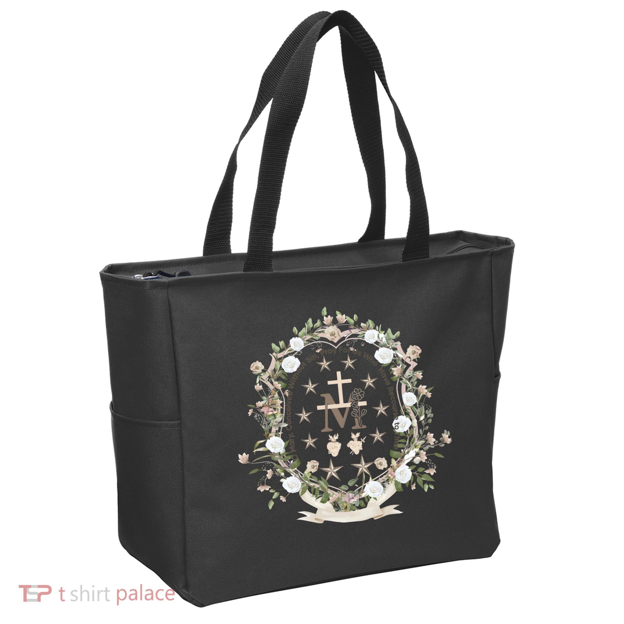 Marian Medal Virgin Mary Marian Cross Tote Bag