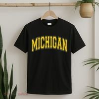 Michigan MI VintageStyle Maize Font T-Shirt thumb 2