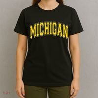 Michigan MI VintageStyle Maize Font T-Shirt thumb 4