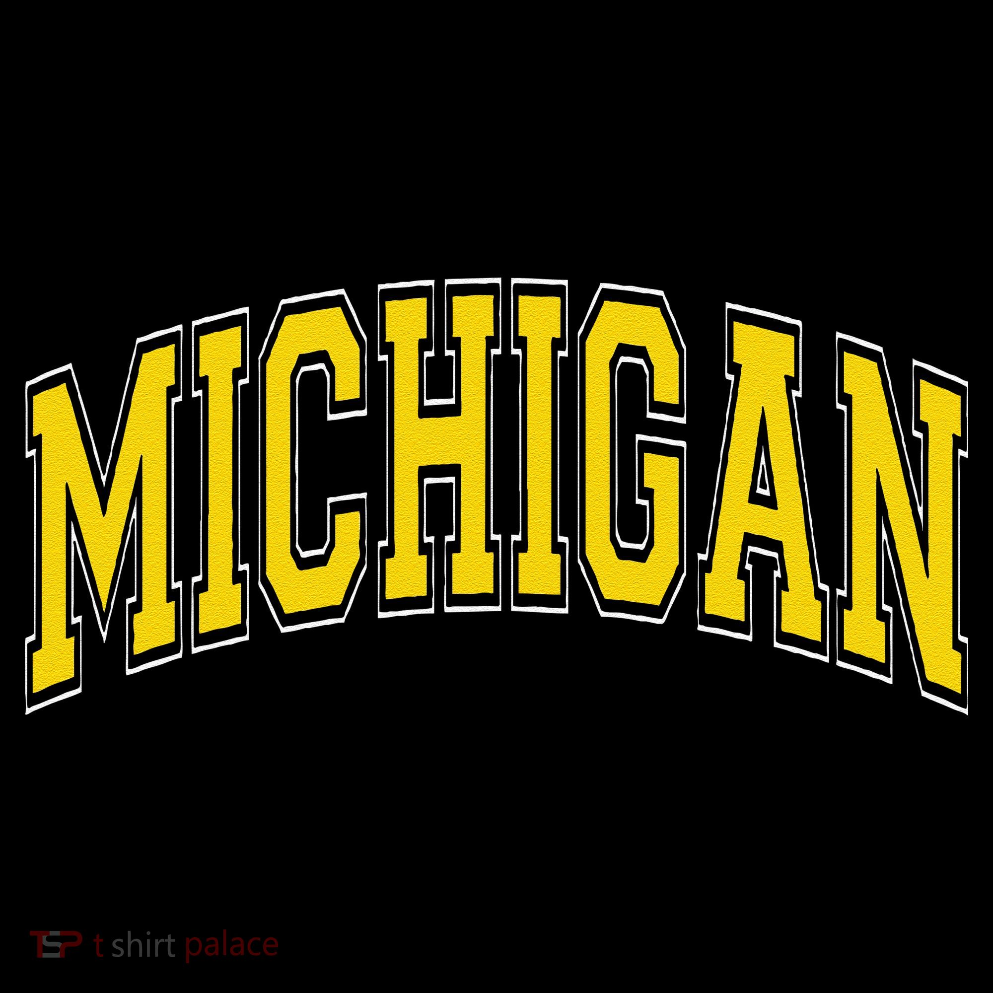 Michigan Mi Vintagestyle Maize Font T-Shirt
