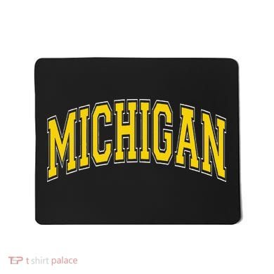 Michigan Mi Vintagestyle Maize Font Mousepad