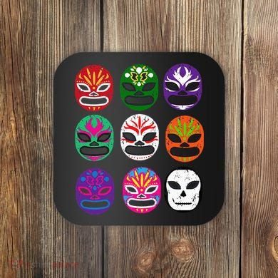 Masks Mexican Wrestling Mask Coaster