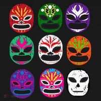 Masks Mexican Wrestling Mask Mousepad thumb 1