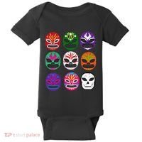 Masks Mexican Wrestling Mask Baby Bodysuit thumb 0