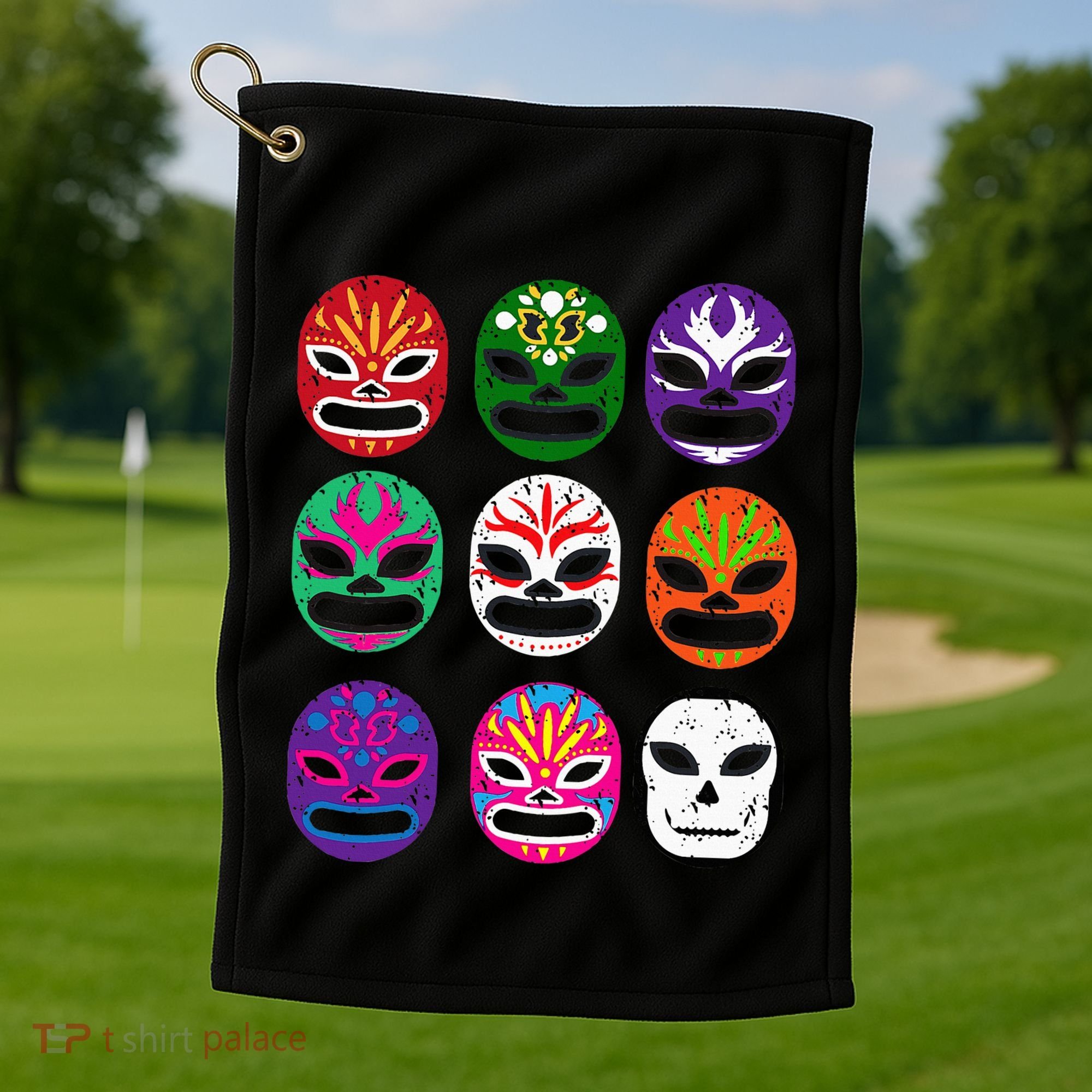Masks Mexican Wrestling Mask Golf Towel