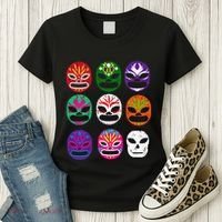 Masks Mexican Wrestling Mask Women's T-Shirt thumb 3