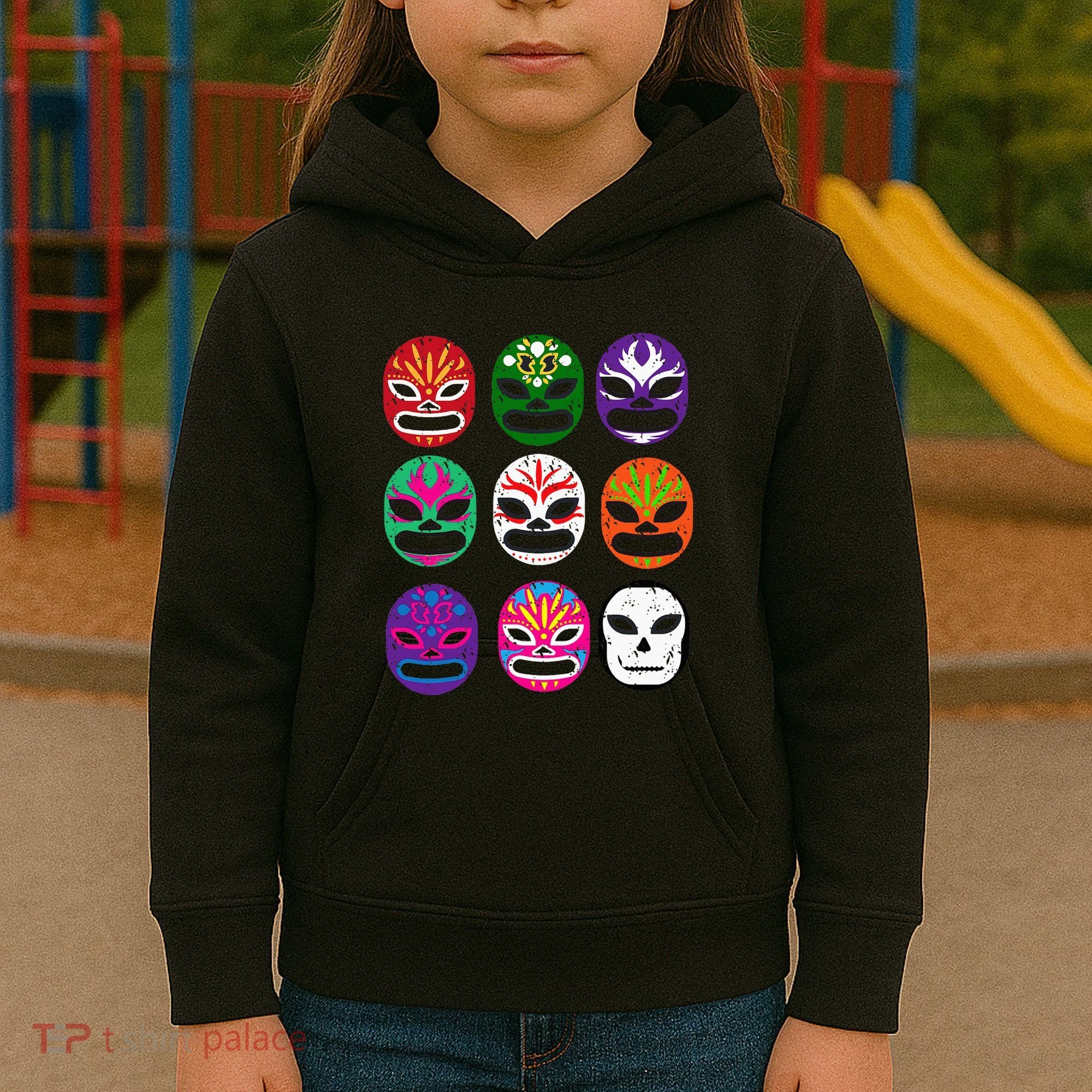 Masks Mexican Wrestling Mask Kids Hoodie