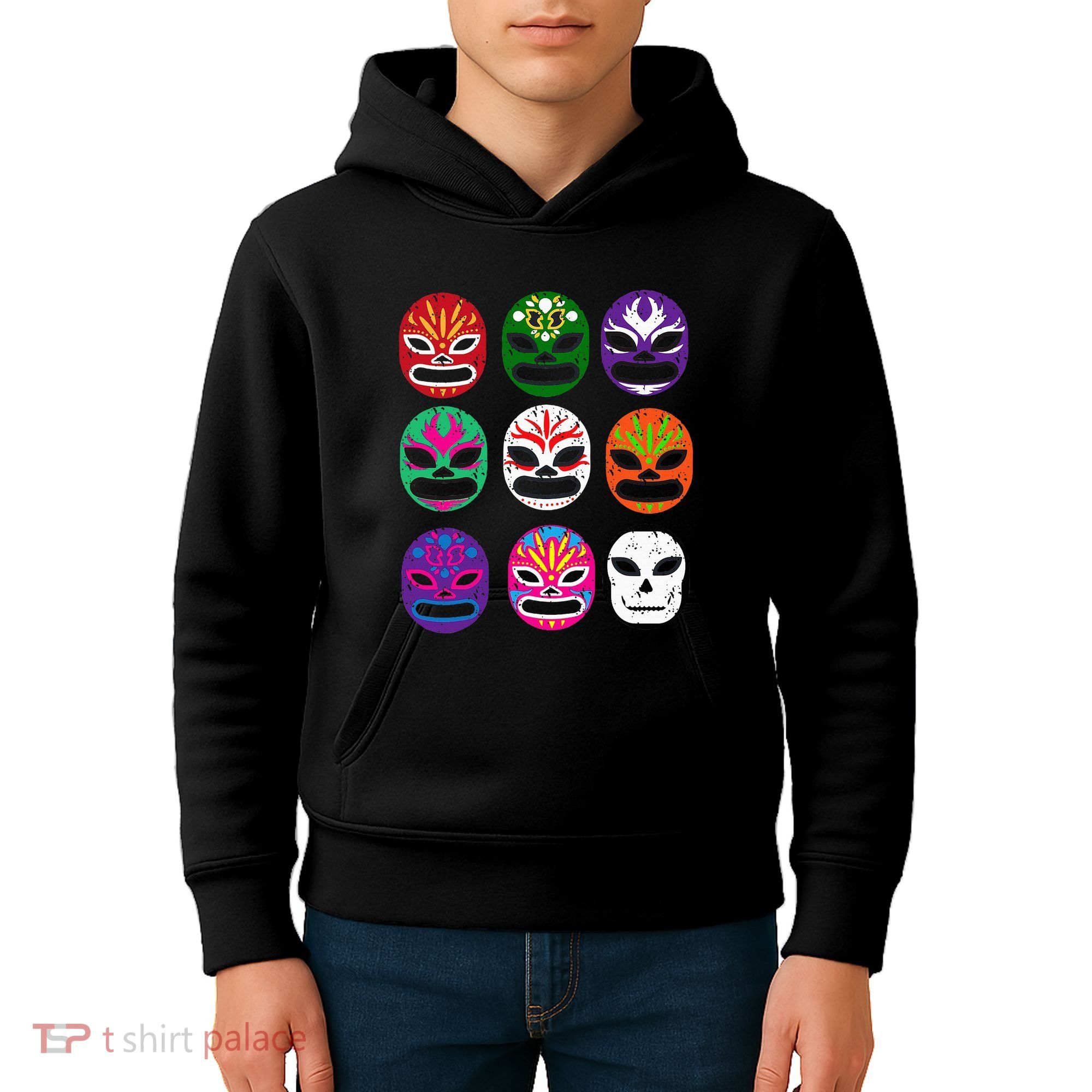 Masks Mexican Wrestling Mask Kids Hoodie