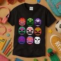 Masks Mexican Wrestling Mask Kids T-Shirt thumb 3