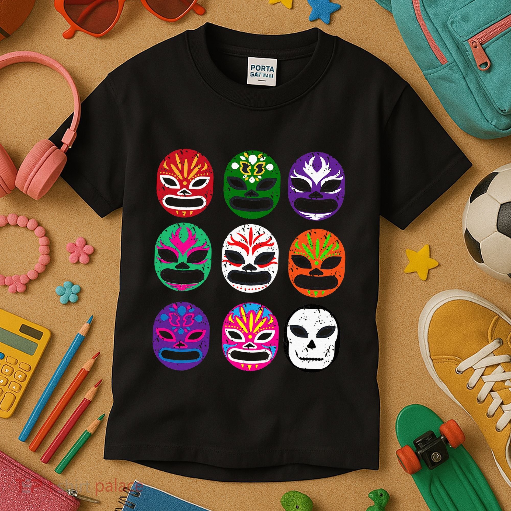 Masks Mexican Wrestling Mask Kids T-Shirt