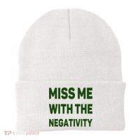 Miss Me With The Negativity Bad Guy Beanie thumb 0