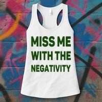 Miss Me With The Negativity Bad Guy Women's Tank Top thumb 3