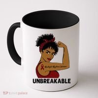 Multiple Myeloma Warrior Black Unbreakable Awareness Gift Coffee Mug thumb 0
