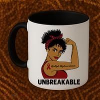 Multiple Myeloma Warrior Black Unbreakable Awareness Gift Coffee Mug thumb 2
