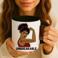 Multiple Myeloma Warrior Black Unbreakable Awareness Gift Coffee Mug thumb 3