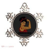 Multiple Myeloma Warrior Black Unbreakable Awareness Gift Ornament thumb 0