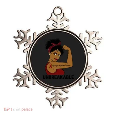 Multiple Myeloma Warrior Black Unbreakable Awareness Gift Ornament