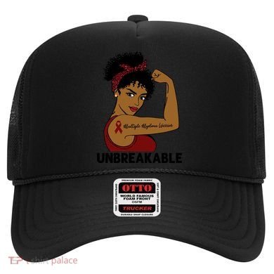 Multiple Myeloma Warrior Black Unbreakable Awareness Gift Hat