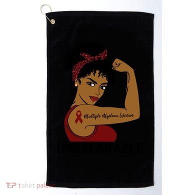 Multiple Myeloma Warrior Black Unbreakable Awareness Gift Golf Towel