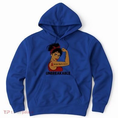 Multiple Myeloma Warrior Black Unbreakable Awareness Gift Hoodie