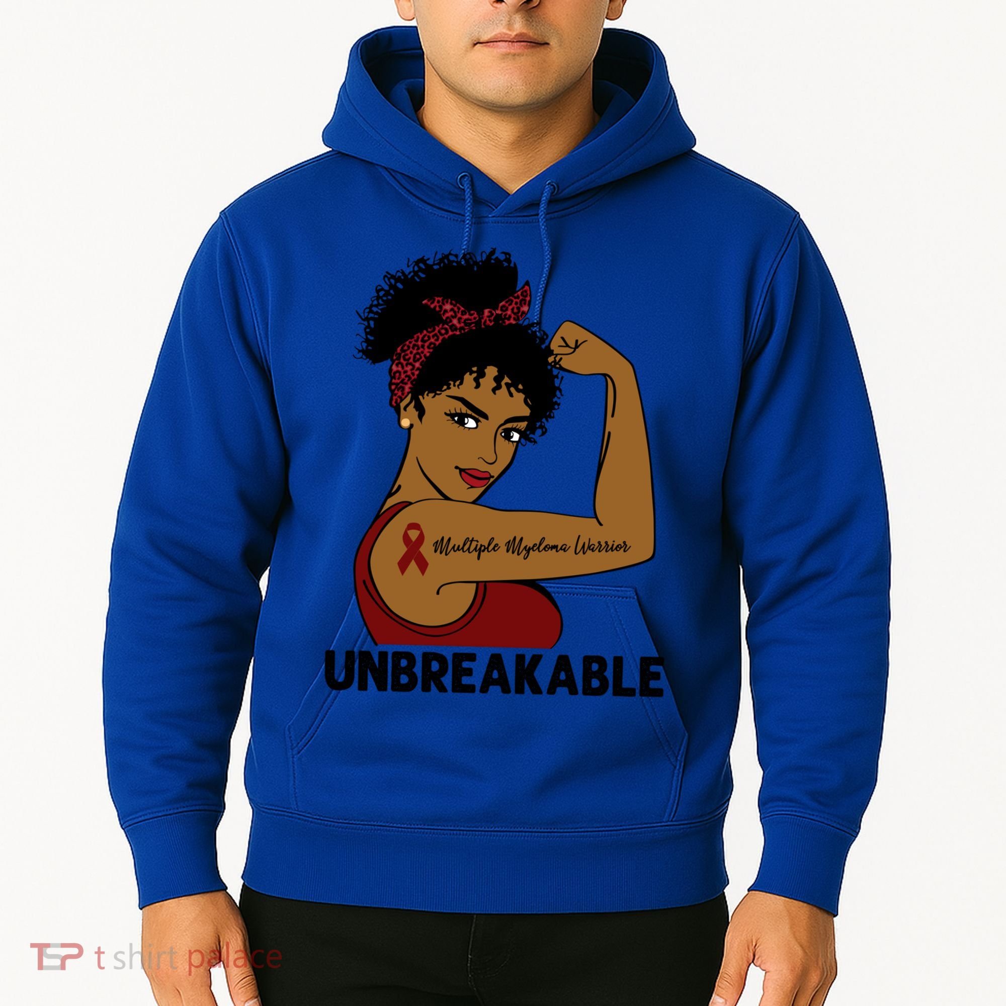 Multiple Myeloma Warrior Black Unbreakable Awareness Gift Hoodie