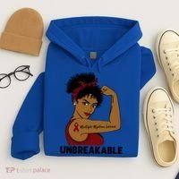 Multiple Myeloma Warrior Black Unbreakable Awareness Gift Hoodie thumb 4