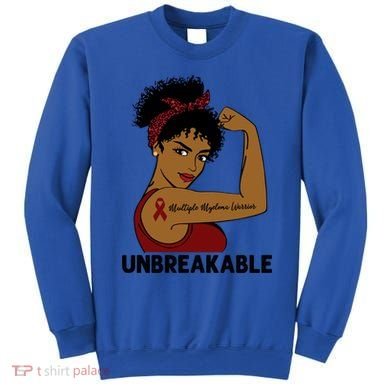 Multiple Myeloma Warrior Black Unbreakable Awareness Gift Sweatshirt