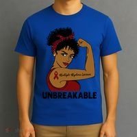 Multiple Myeloma Warrior Black Unbreakable Awareness Gift T-Shirt thumb 3