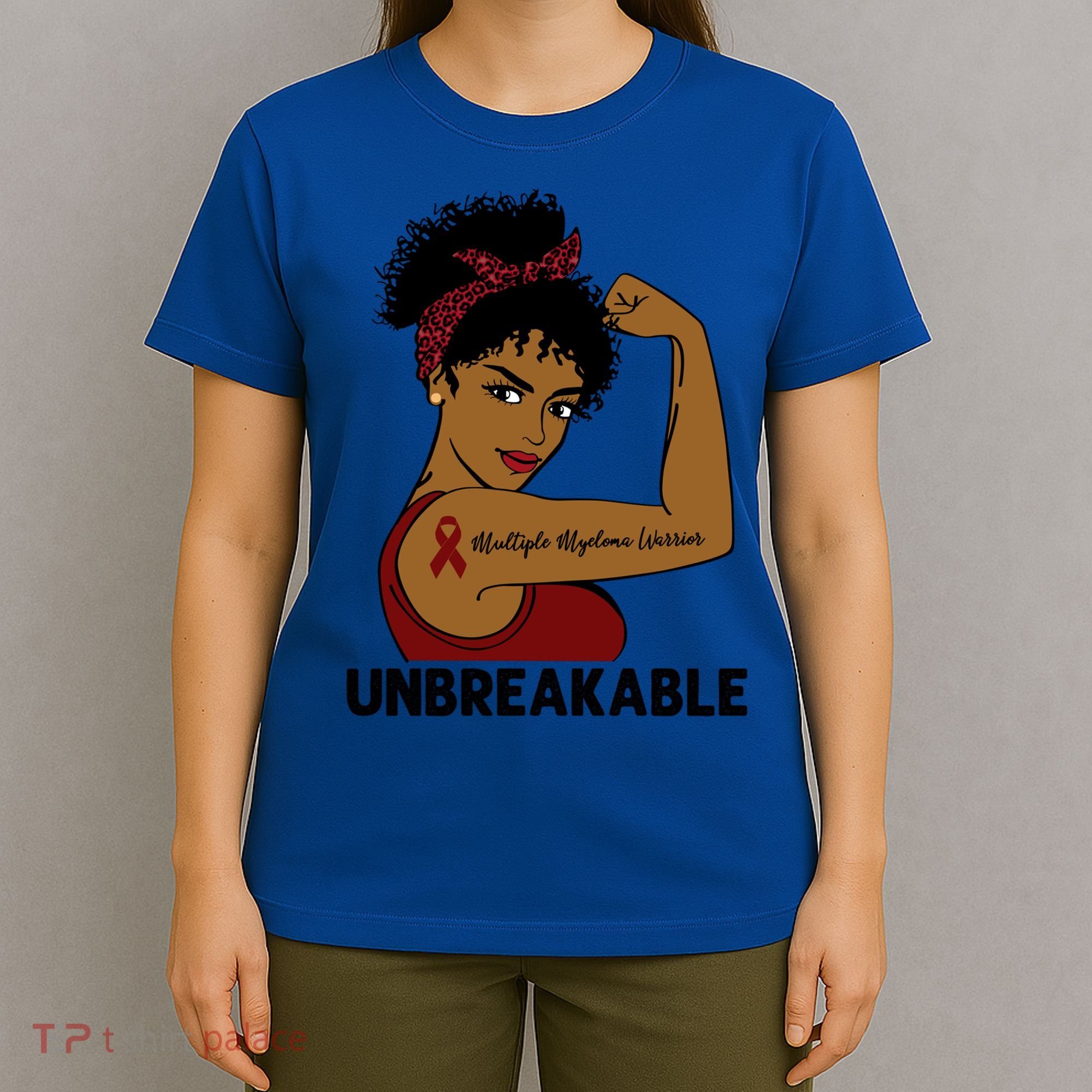 Multiple Myeloma Warrior Black Unbreakable Awareness Gift T-Shirt