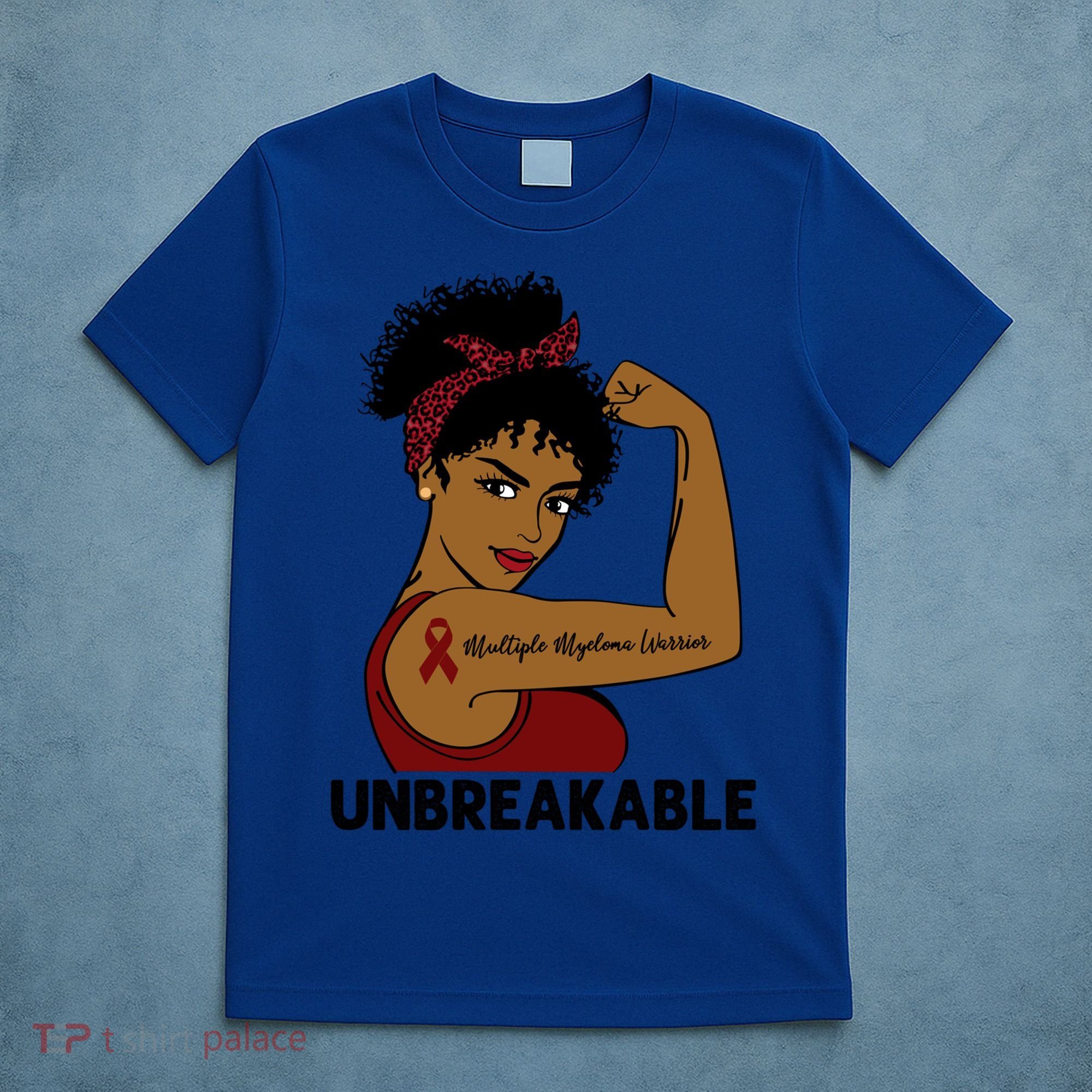 Multiple Myeloma Warrior Black Unbreakable Awareness Gift T-Shirt