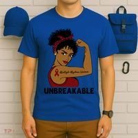 Multiple Myeloma Warrior Black Unbreakable Awareness Gift T-Shirt thumb 6