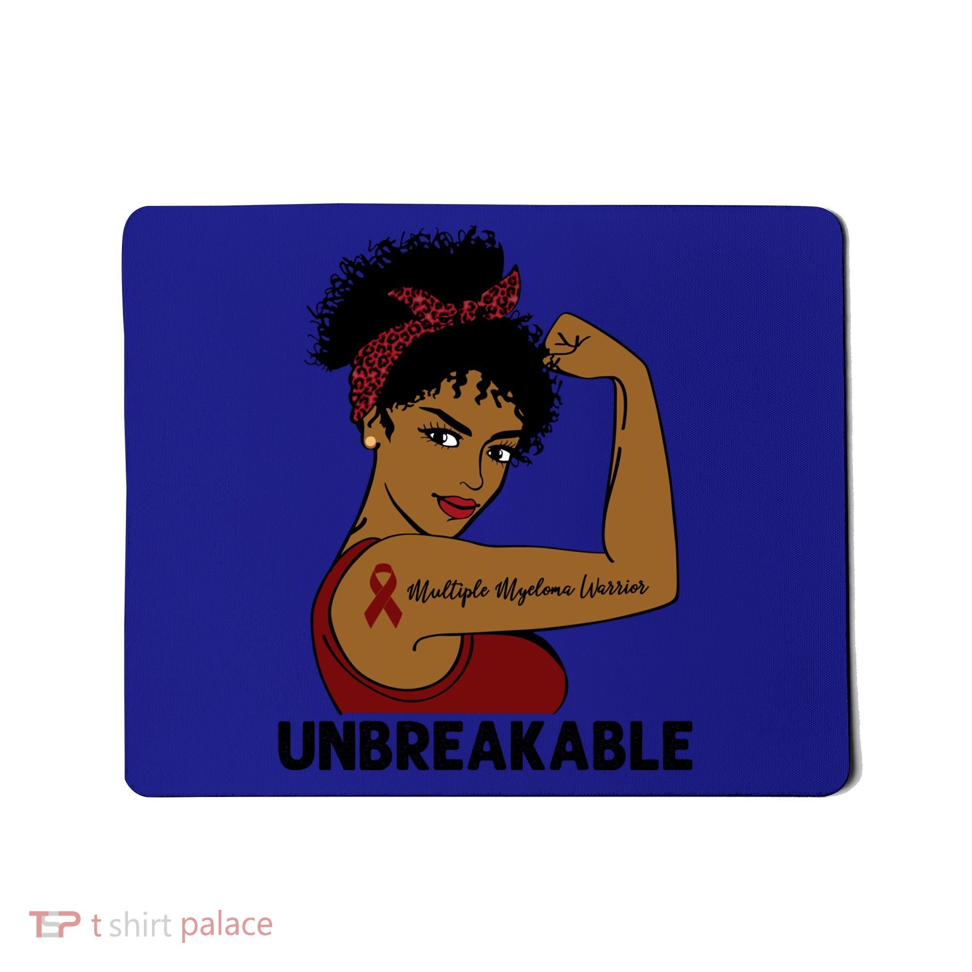 Multiple Myeloma Warrior Black Unbreakable Awareness Gift Mousepad