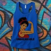 Multiple Myeloma Warrior Black Unbreakable Awareness Gift Women's Tank Top thumb 3