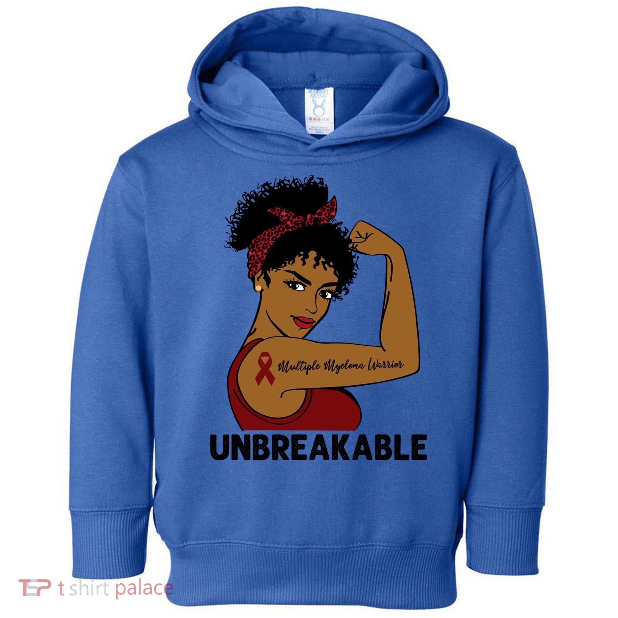 Multiple Myeloma Warrior Black Unbreakable Awareness Gift Toddler Hoodie