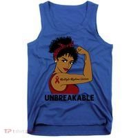 Multiple Myeloma Warrior Black Unbreakable Awareness Gift Tank Top thumb 0