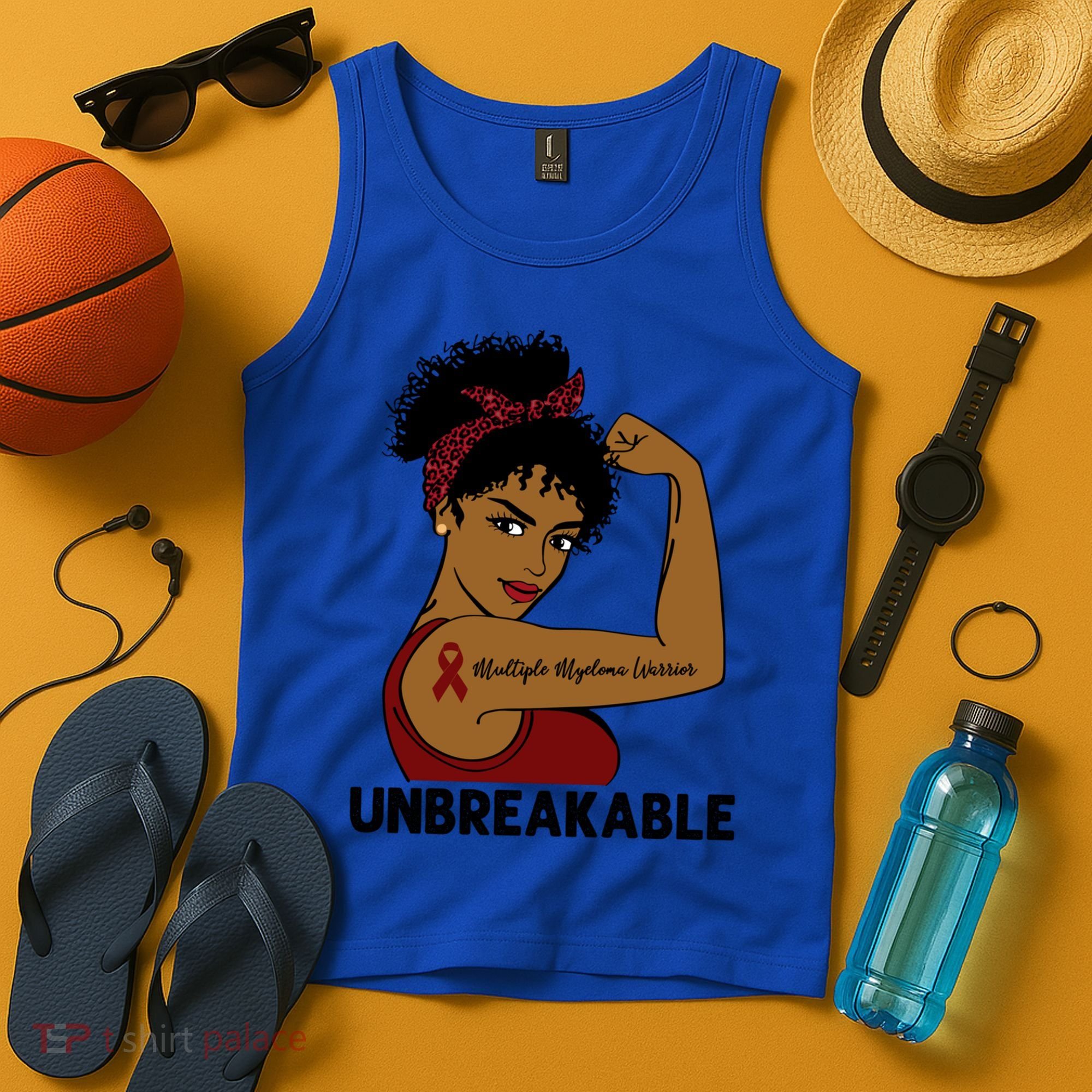 Multiple Myeloma Warrior Black Unbreakable Awareness Gift Tank Top