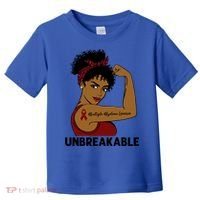 Multiple Myeloma Warrior Black Unbreakable Awareness Gift Toddler T-Shirt thumb 0