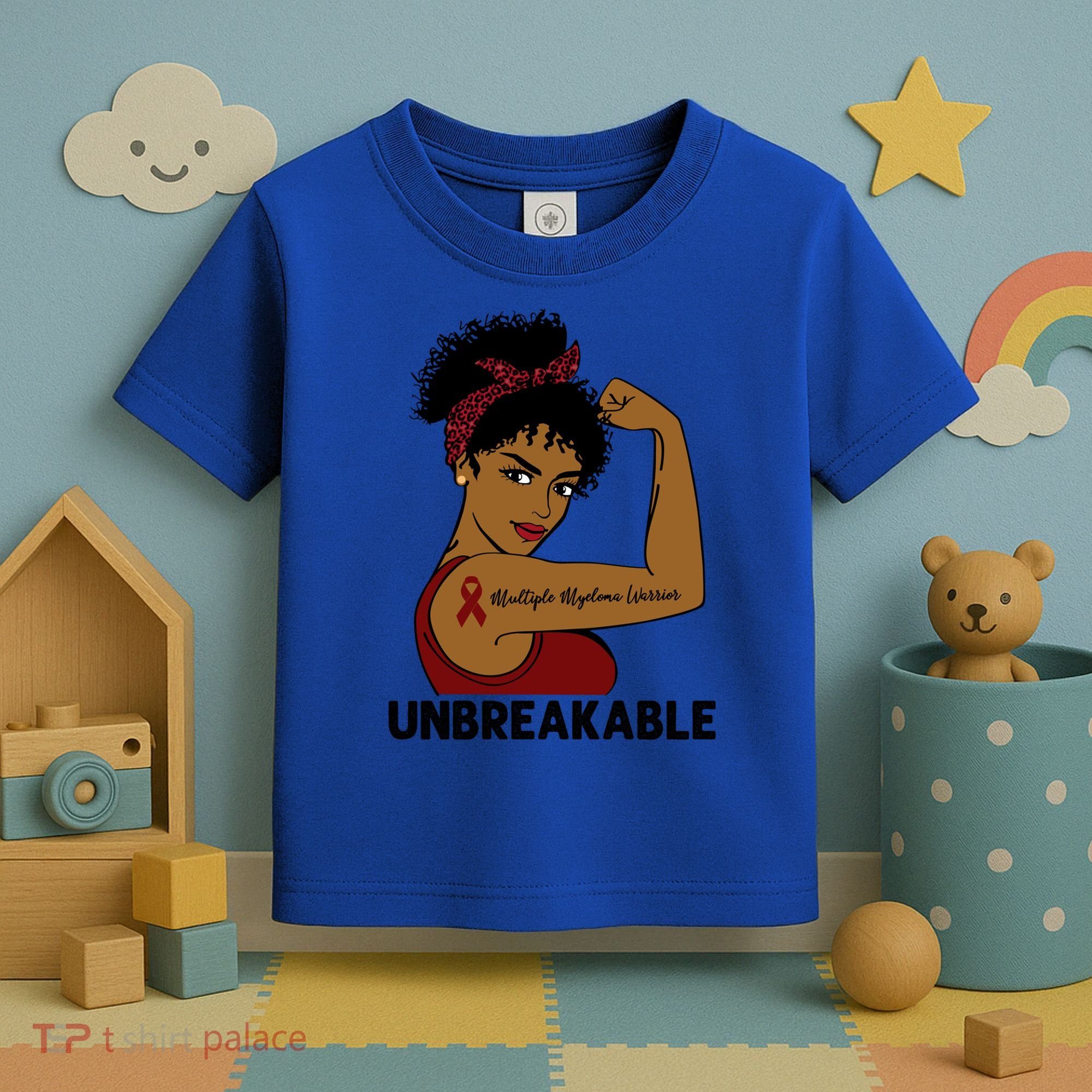 Multiple Myeloma Warrior Black Unbreakable Awareness Gift Toddler T-Shirt