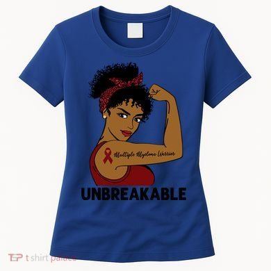Multiple Myeloma Warrior Black Unbreakable Awareness Gift Women's T-Shirt
