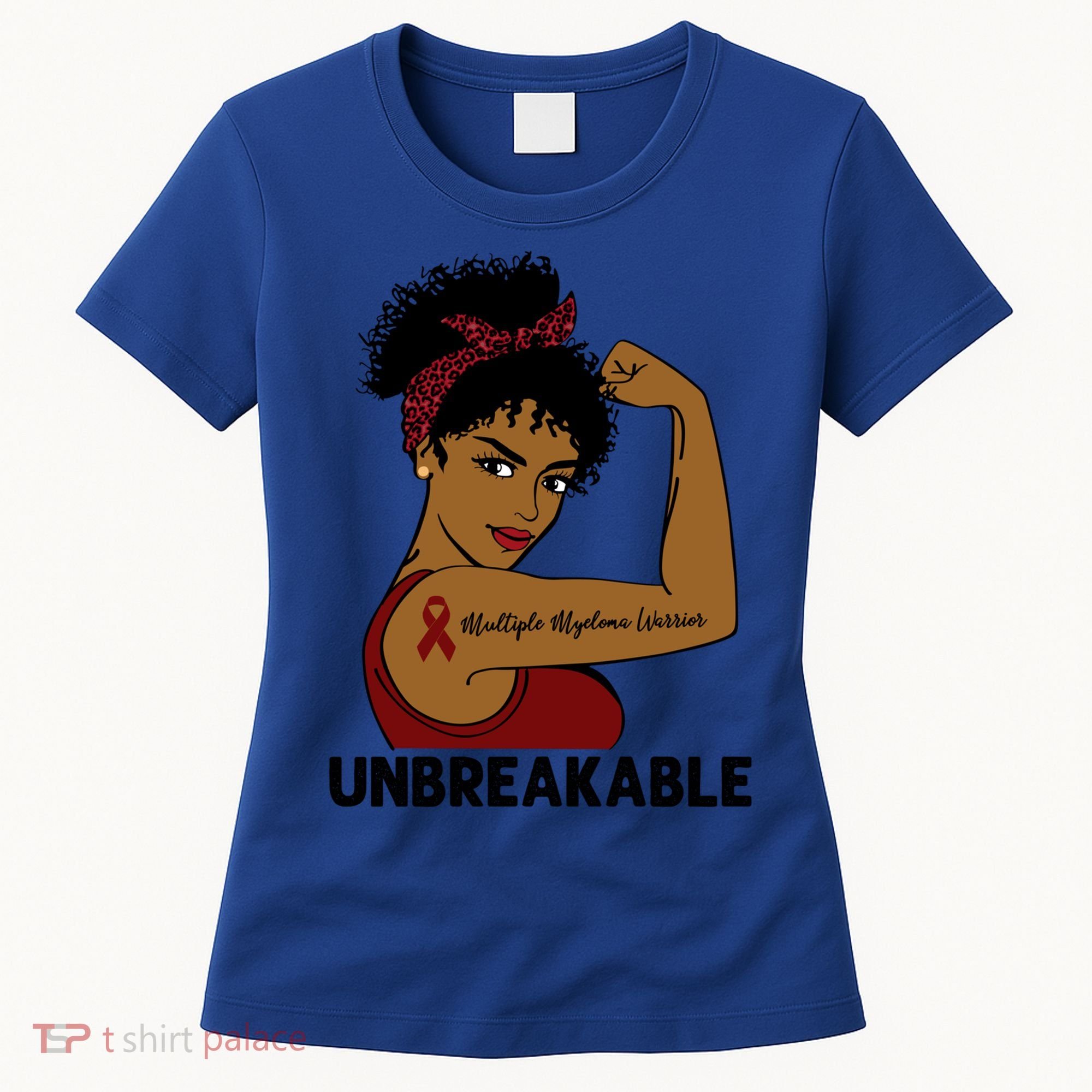 Multiple Myeloma Warrior Black Unbreakable Awareness Gift Women's T-Shirt