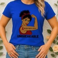 Multiple Myeloma Warrior Black Unbreakable Awareness Gift Women's T-Shirt thumb 2