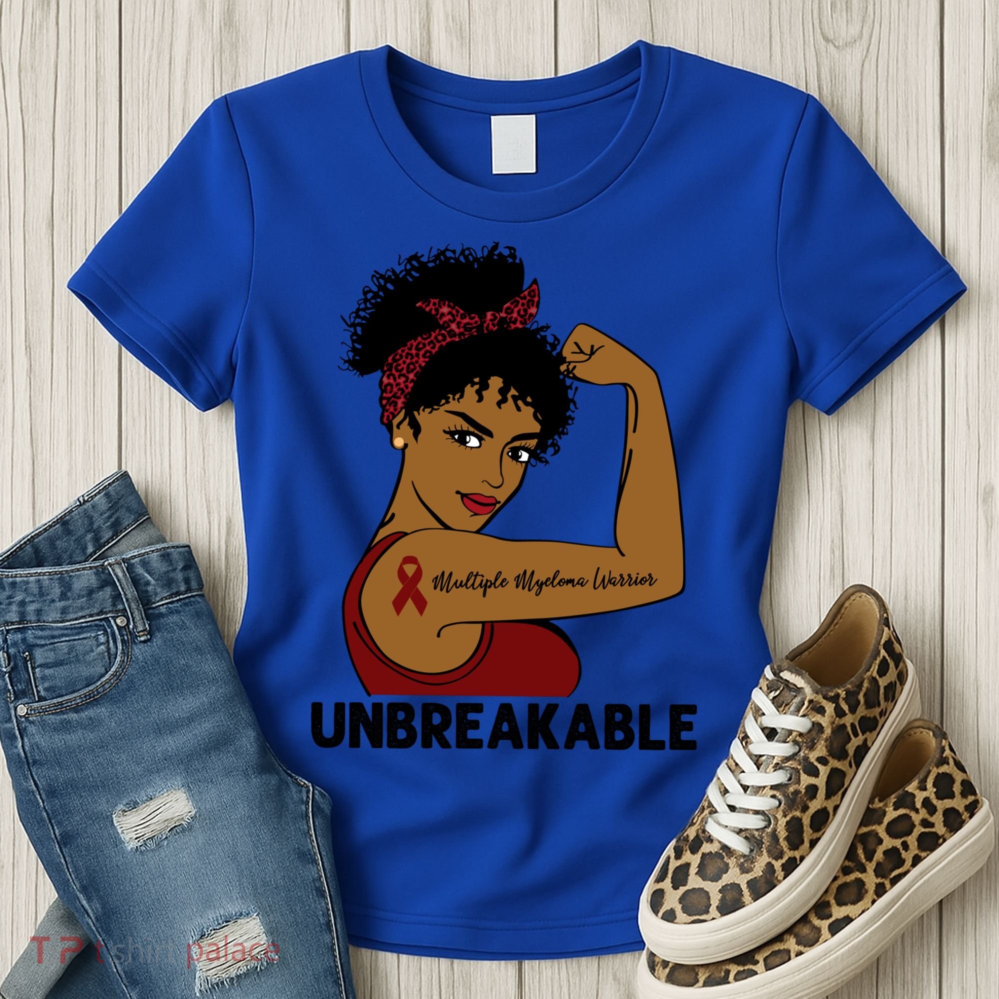 Multiple Myeloma Warrior Black Unbreakable Awareness Gift Women's T-Shirt