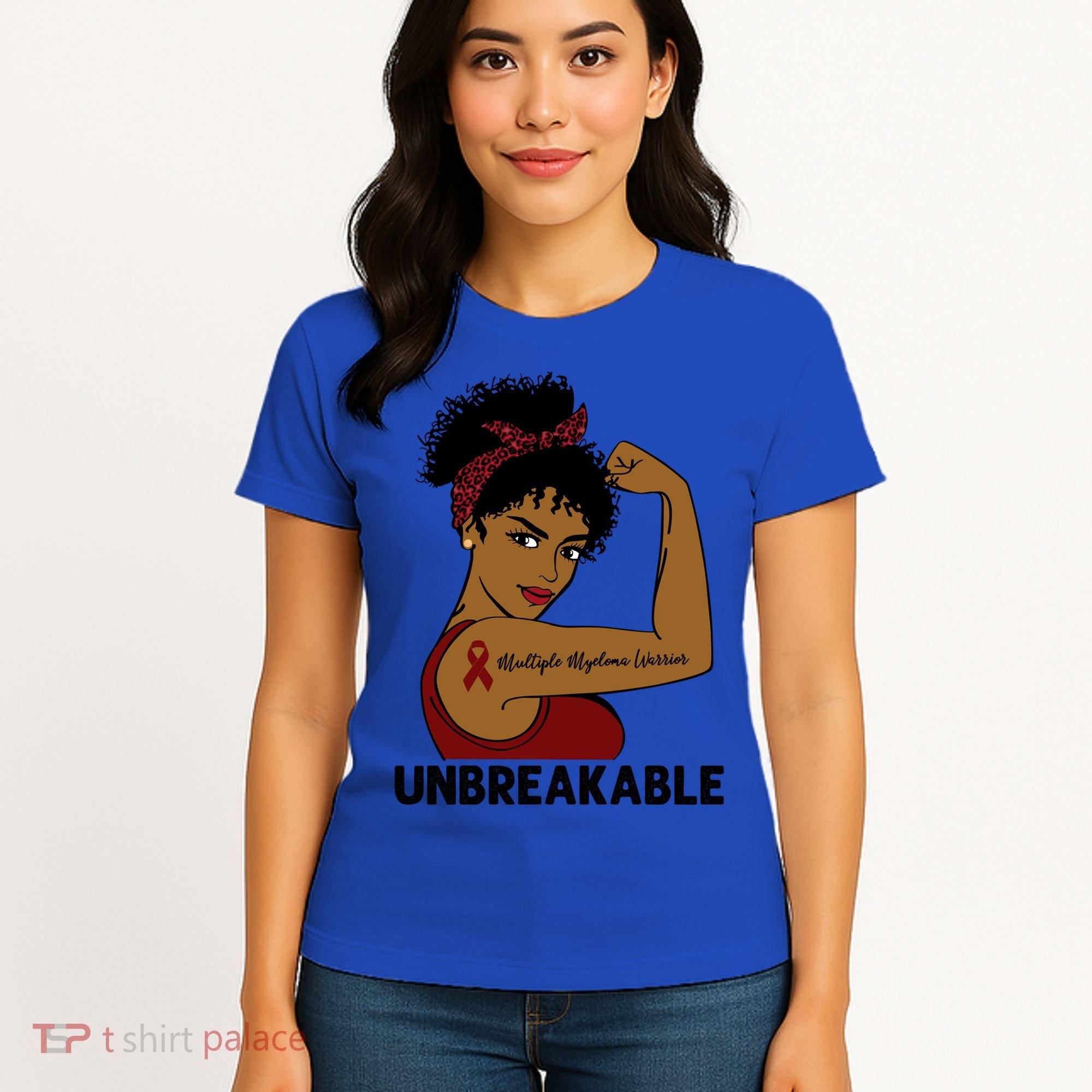 Multiple Myeloma Warrior Black Unbreakable Awareness Gift Women's T-Shirt