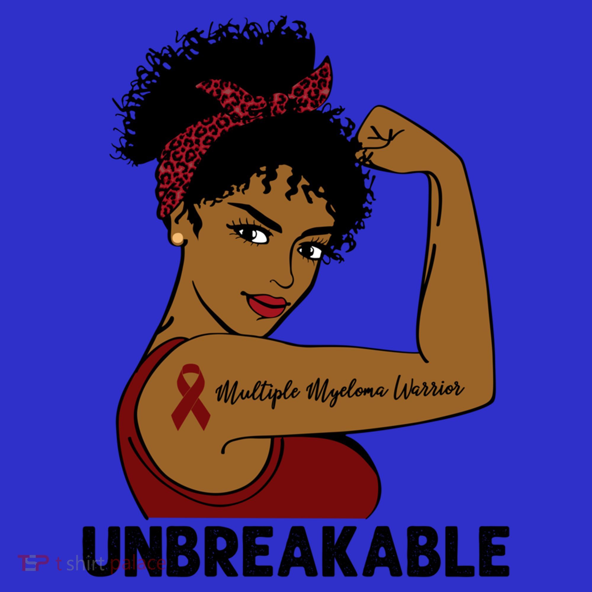 Multiple Myeloma Warrior Black Unbreakable Awareness Gift Women's T-Shirt