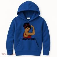 Multiple Myeloma Warrior Black Unbreakable Awareness Gift Kids Hoodie thumb 0