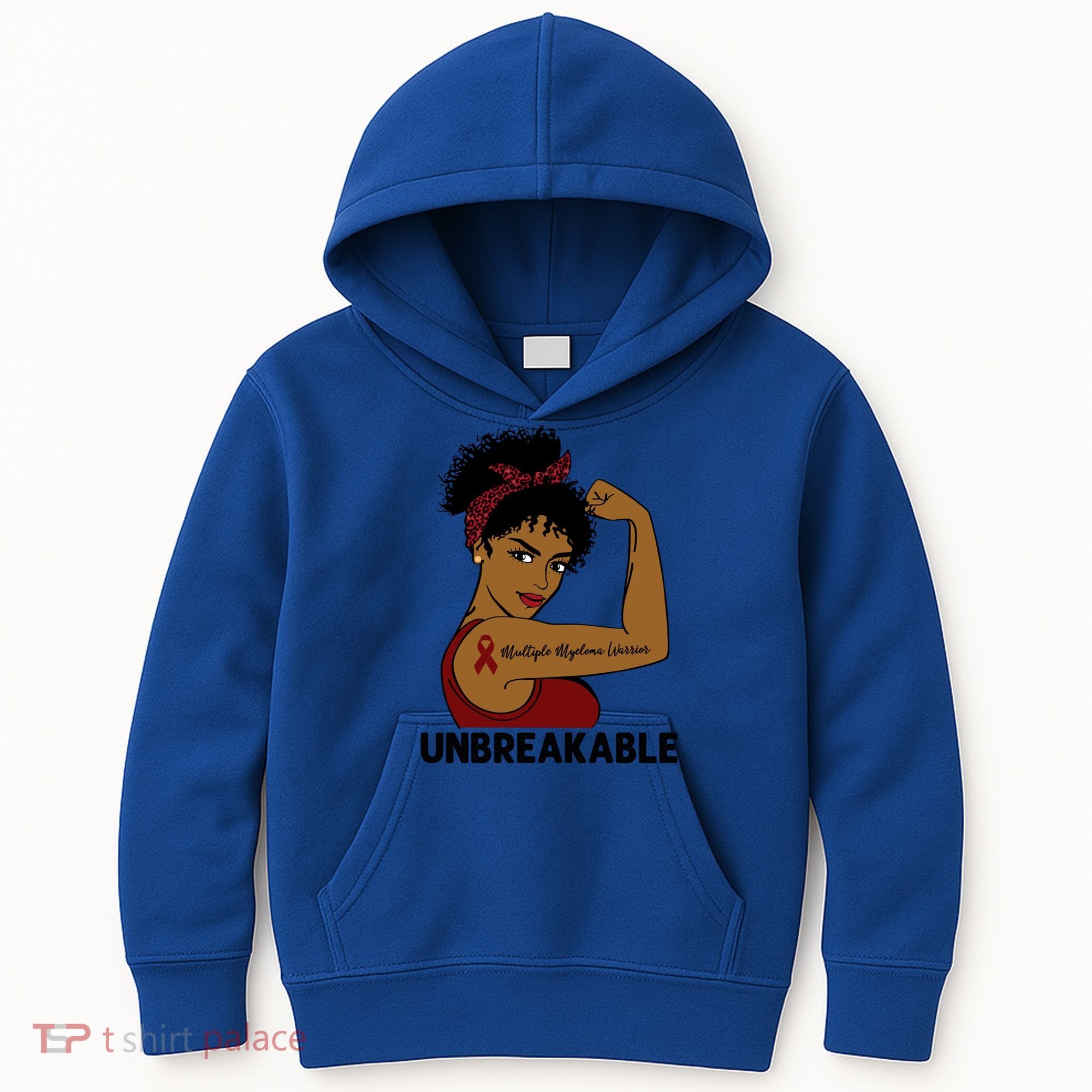 Multiple Myeloma Warrior Black Unbreakable Awareness Gift Kids Hoodie