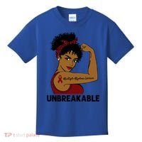 Multiple Myeloma Warrior Black Unbreakable Awareness Gift Kids T-Shirt thumb 0