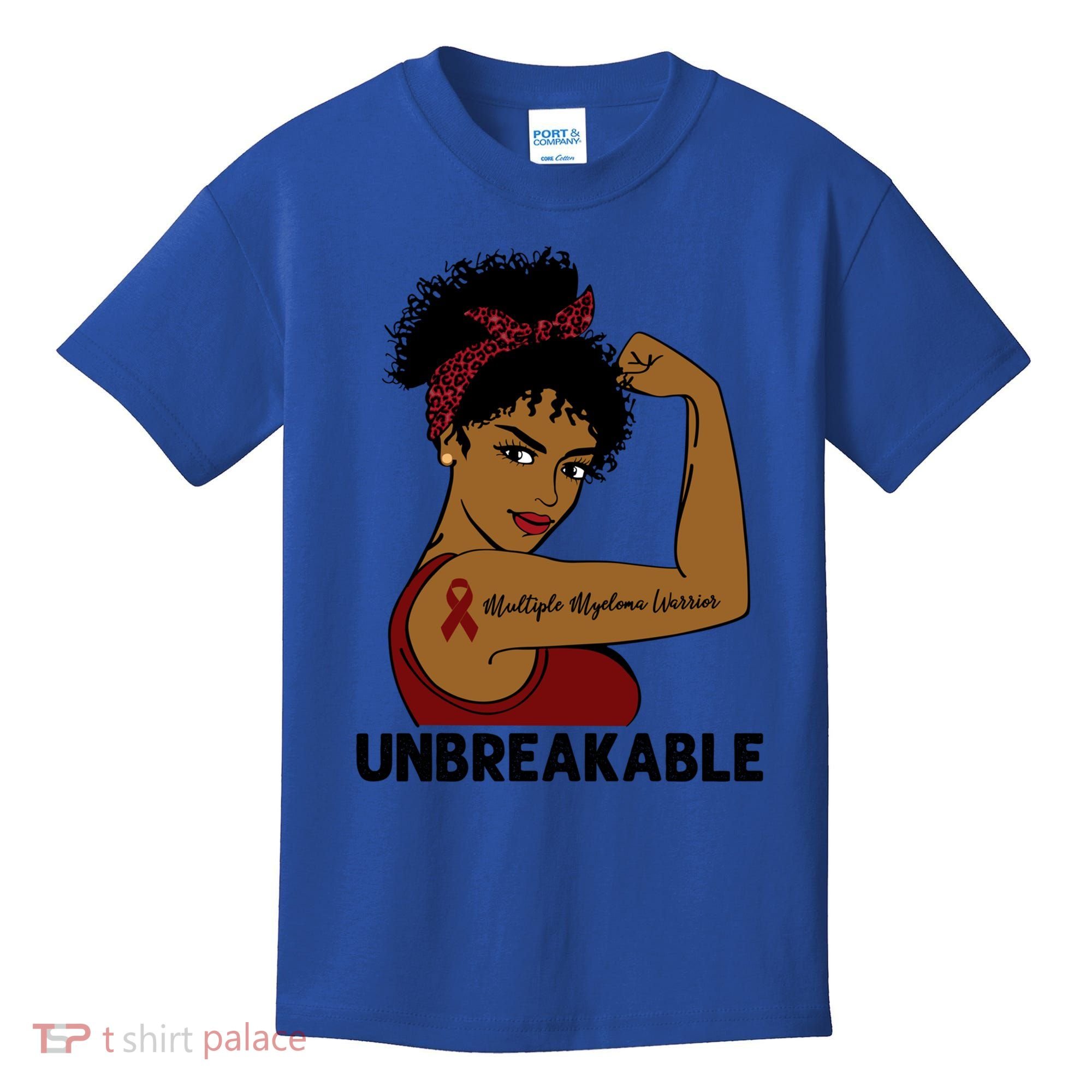 Multiple Myeloma Warrior Black Unbreakable Awareness Gift Kids T-Shirt
